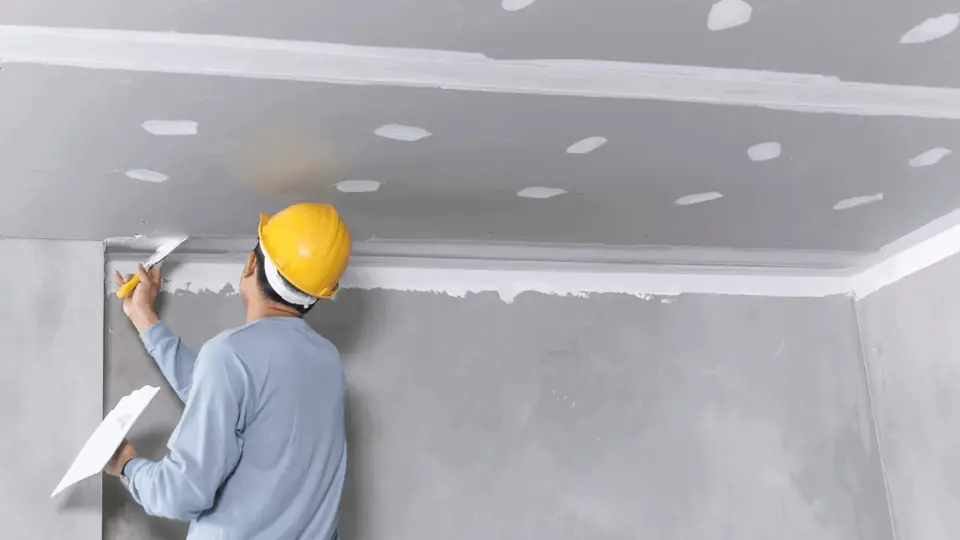 Interior wall and ceiling finished by JZ Plastering in the Greater Boston area